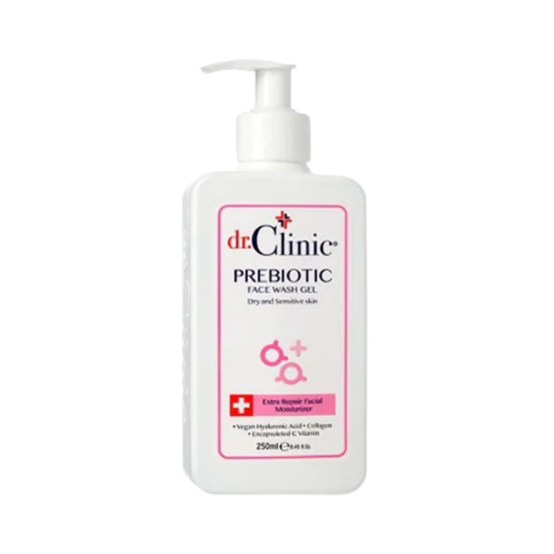 dr.Clinic Prebiotic Face Wash Gel for Dry & Sensitive Skin - 250ml | دكتور كلينك غسول جل للبشرة الجافة و الحساسة - 250 مل