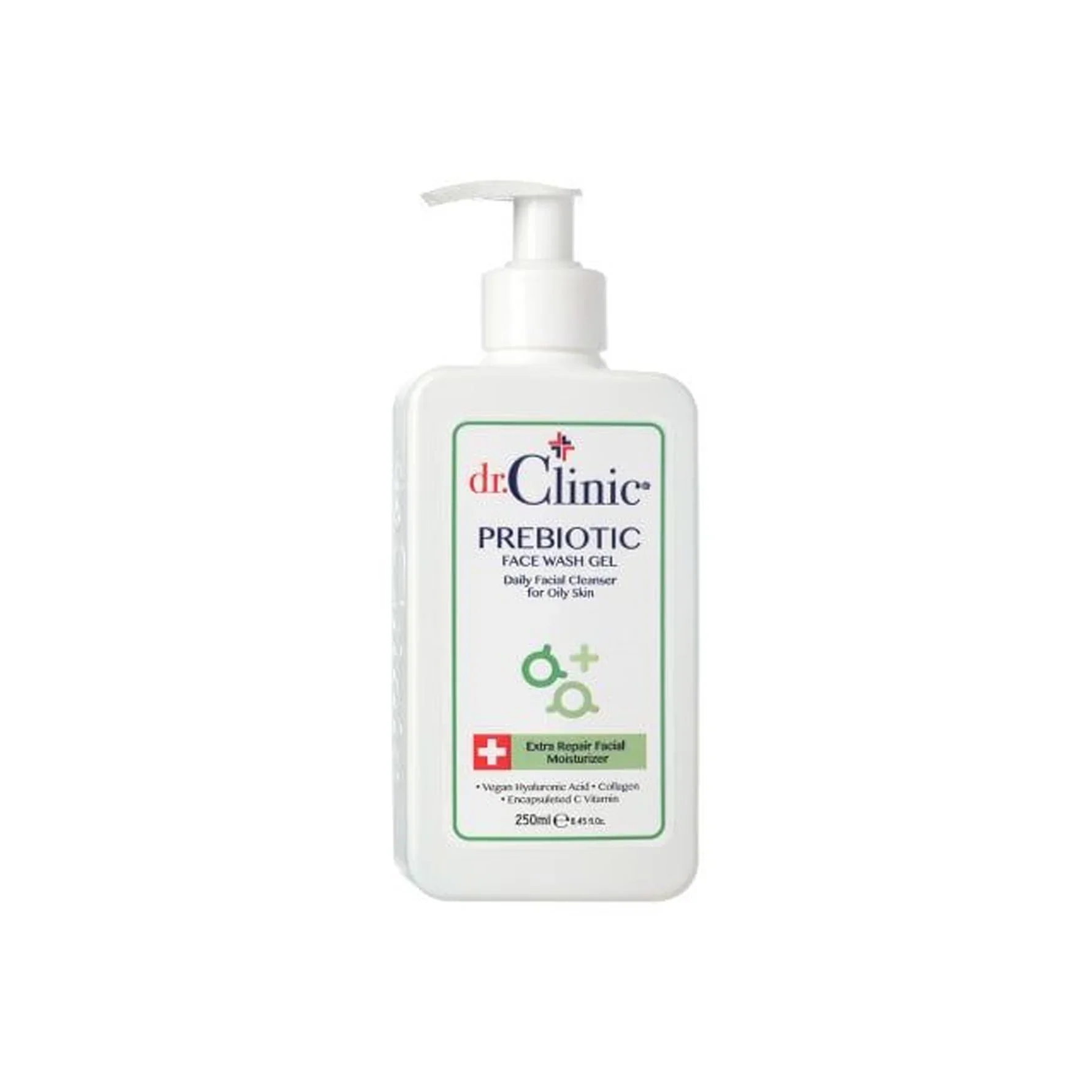 dr.Clinic Prebiotic Face Wash Gel Daily Facial Cleanser For Oily Skin - 250ml | دكتور كلينك غسول جل للبشرة الدهنية - 250 مل
