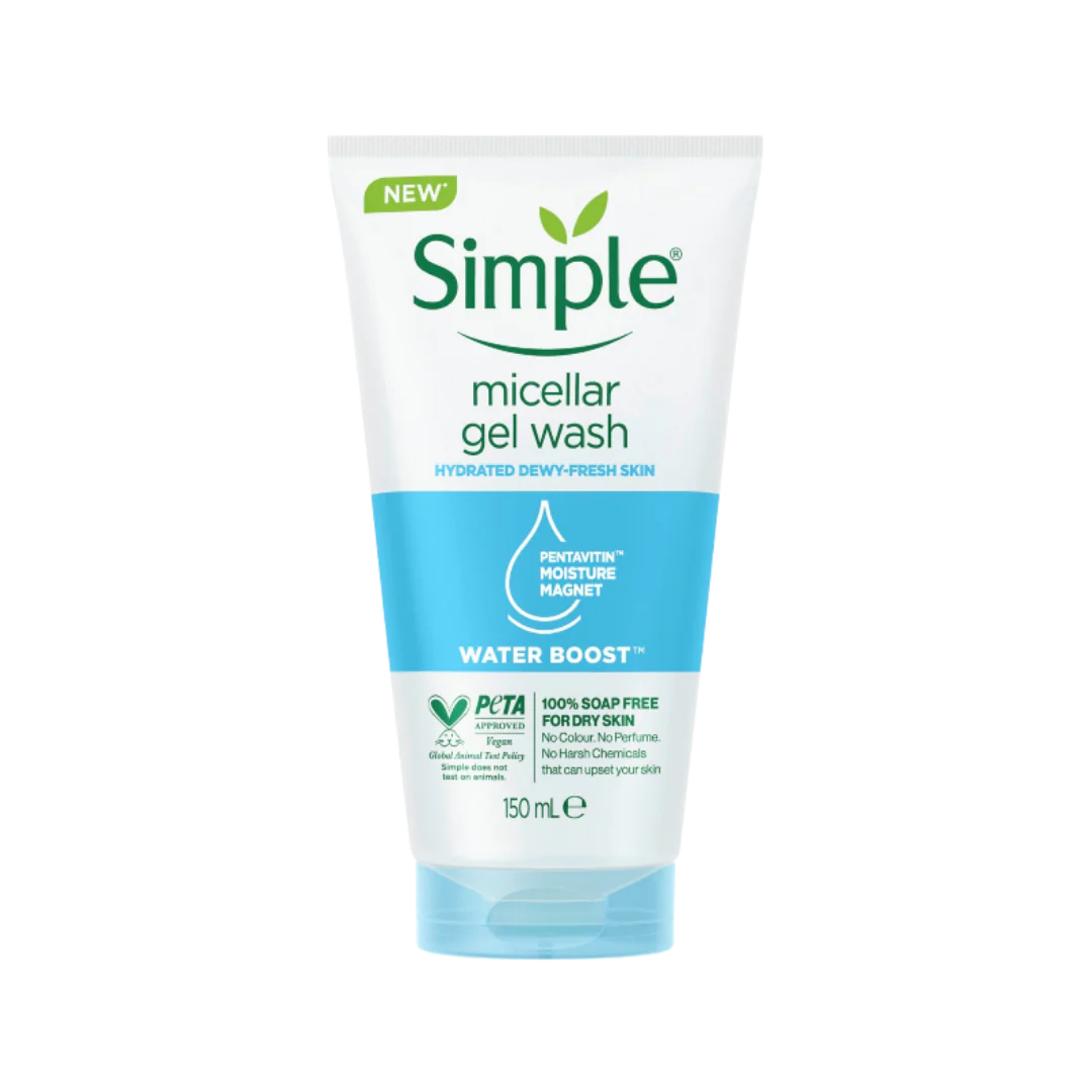 Simple Water Boost Micellar Facial Gel Wash - 150ml | سمبل غسول ميسلير جيل - 150 مل