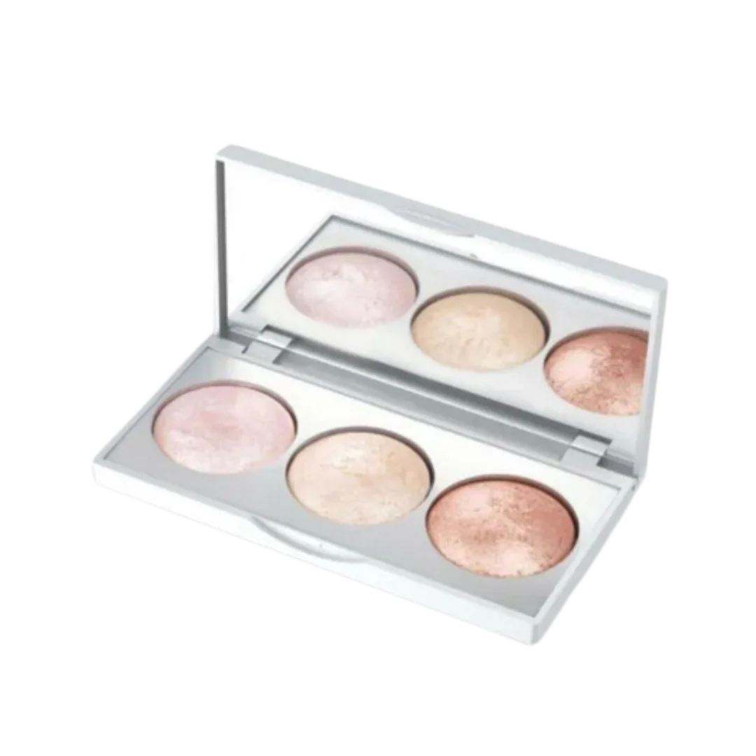 GOLDEN ROSE Strobing Highlighter Palette - 3x2.8g | كولدن روز باليت هايلايتر للوجه - 3x2.8 غرام